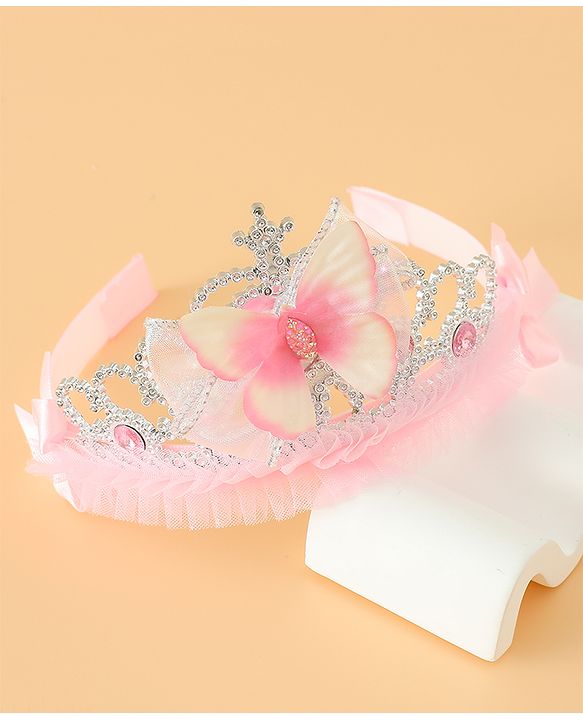 Babyhug Free Size Hair Bands with Butterfly Applique - Purple