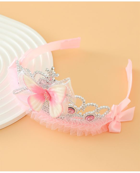 Babyhug Free Size Hair Bands with Butterfly Applique - Purple