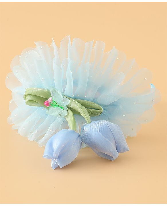 Babyhug Free Size Hair Bands With Floral Applique - Pink