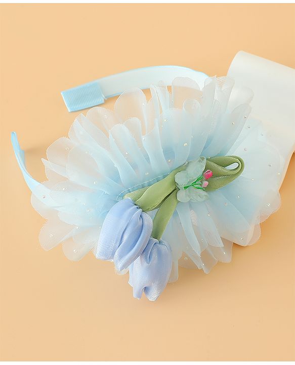 Babyhug Free Size Hair Bands With Floral Applique - Pink