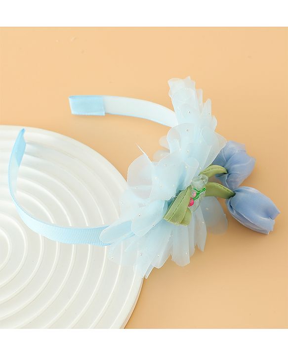 Babyhug Free Size Hair Bands With Floral Applique - Pink