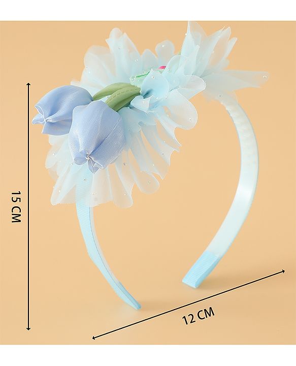 Babyhug Free Size Hair Bands With Floral Applique - Pink