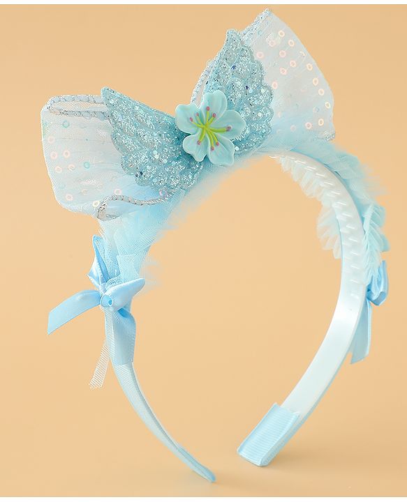 Babyhug Free Size Hair Band With Bow Applique - Pink