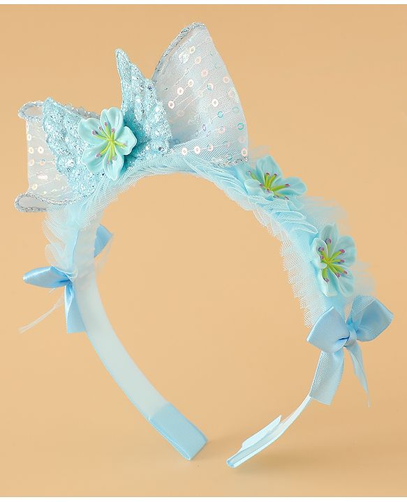 Babyhug Free Size Hair Band With Bow Applique - Pink