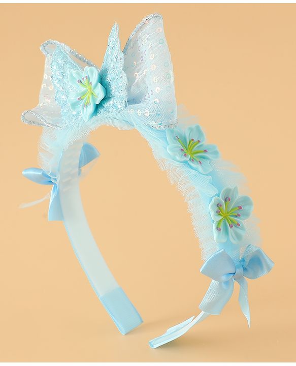 Babyhug Free Size Hair Band With Bow Applique - Pink