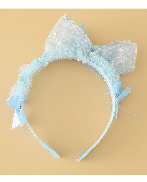 Babyhug Free Size Hair Band With Bow Applique - Pink