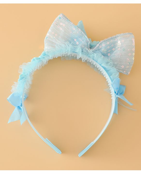 Babyhug Free Size Hair Band With Bow Applique - Pink