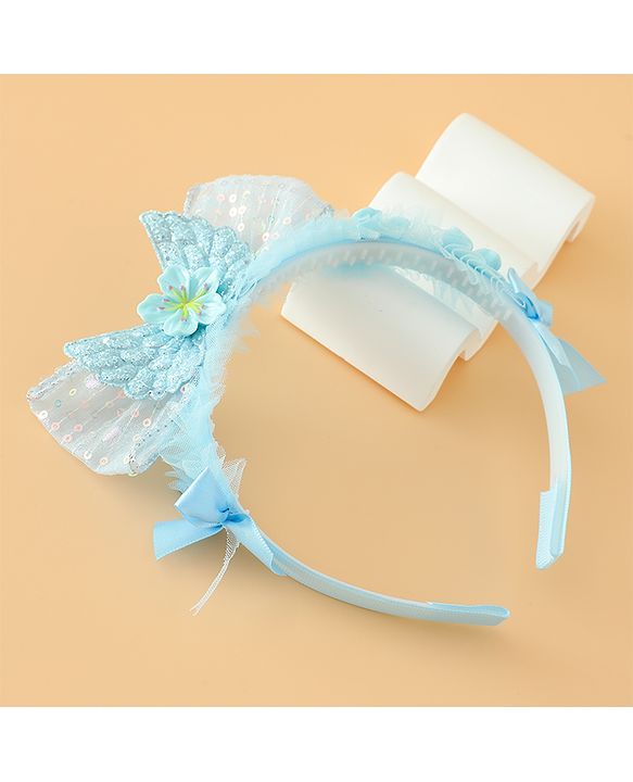 Babyhug Free Size Hair Band With Bow Applique - Pink