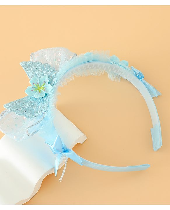 Babyhug Free Size Hair Band With Bow Applique - Pink