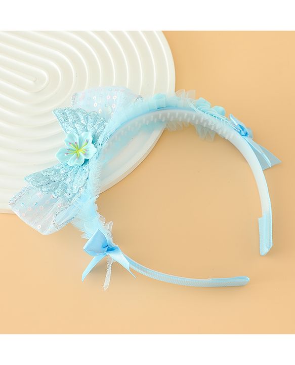 Babyhug Free Size Hair Band With Bow Applique - Pink