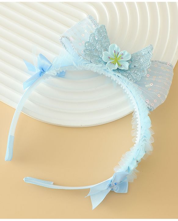 Babyhug Free Size Hair Band With Bow Applique - Pink