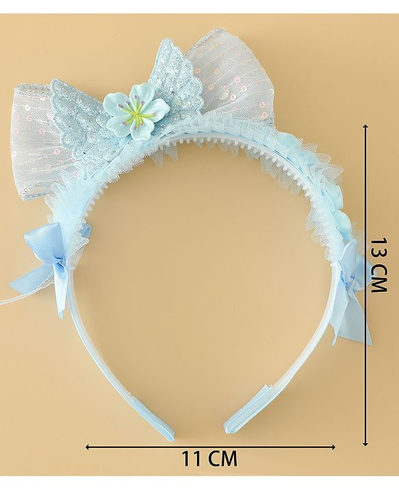 Babyhug Free Size Hair Band With Bow Applique - Pink