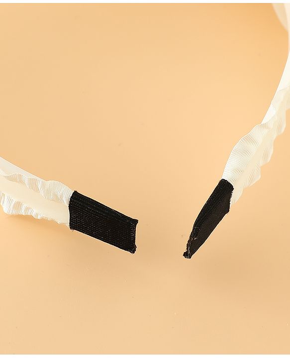 Babyhug Free Size Hair Bands With Floral Applique -Beige