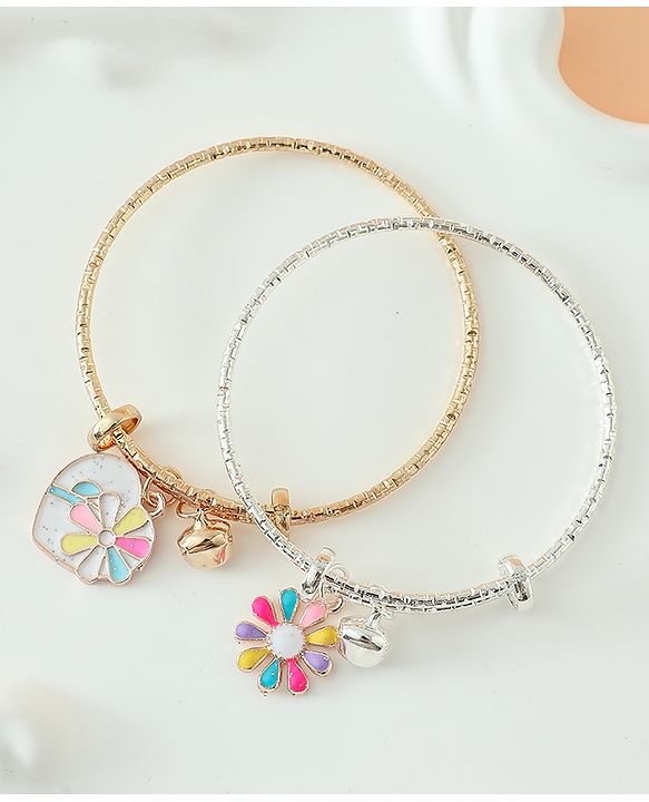 Babyhug Colorful Floral Charm Bracelet Set Pack of 2