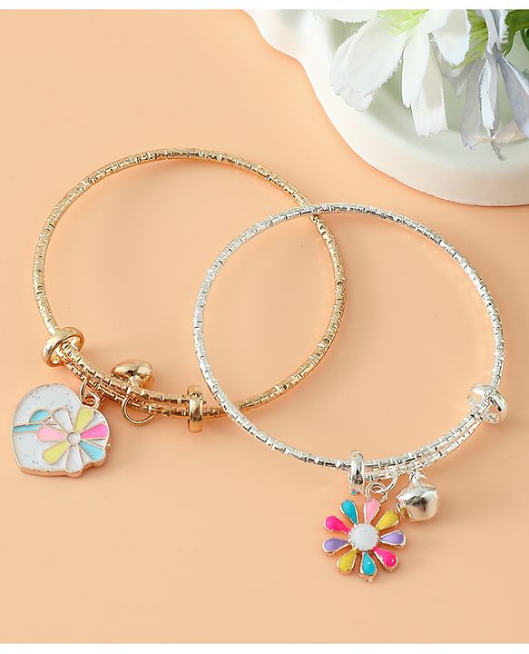 Babyhug Colorful Floral Charm Bracelet Set Pack of 2