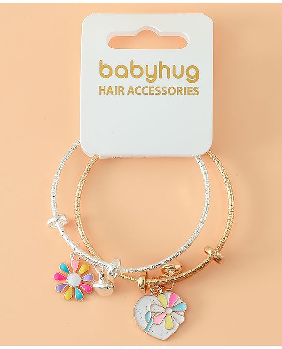 Babyhug Colorful Floral Charm Bracelet Set Pack of 2