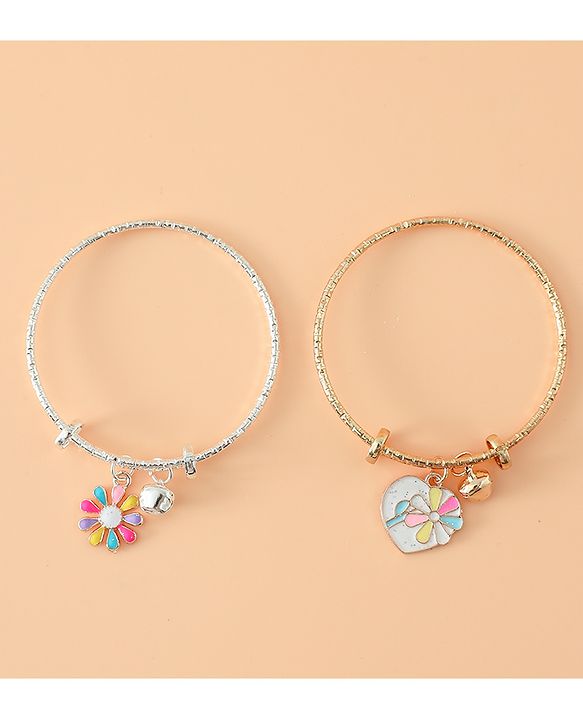 Babyhug Colorful Floral Charm Bracelet Set Pack of 2