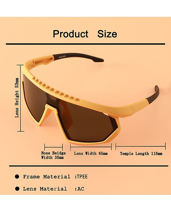 Pine Kids 13.5 cm Baby Sunglasses Lightweight Frame Boy - Yellow