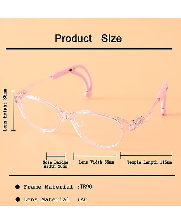 Pine Kids 13 cm Baby glasses Strap Lightweight Frame - pink
