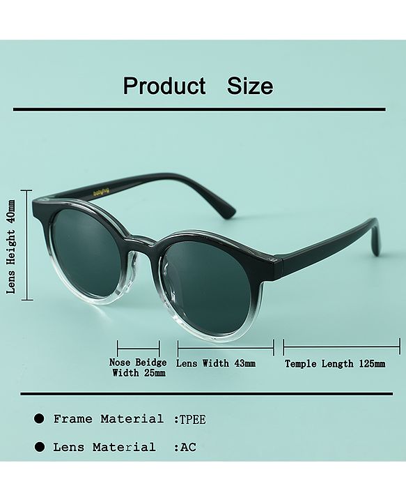 Babyhug 13.5 cm Baby Sunglasses Lightweight Frame Unisex - Black