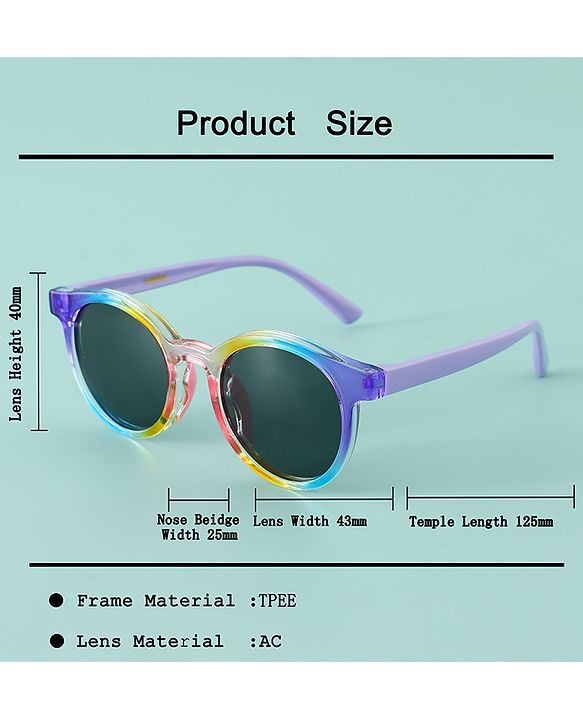 Babyhug 13.5 cm Baby Sunglasses Lightweight Frame Unisex - Black