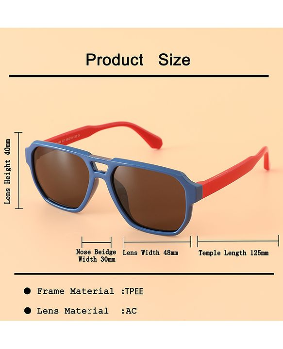 Babyhug 13 cm Baby Sunglasses Lightweight Frame Boy - Dark Blue