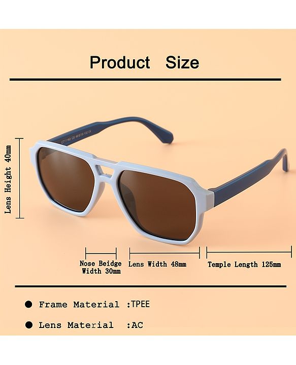 Babyhug 13 cm Baby Sunglasses Lightweight Frame Boy - Dark Blue