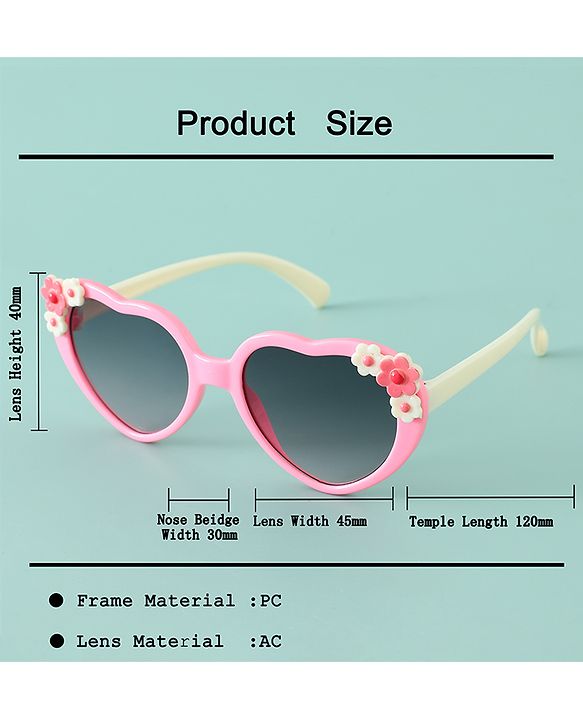 Babyhug 12.5 cm Baby Sunglasses Lightweight Frame Girl - pink