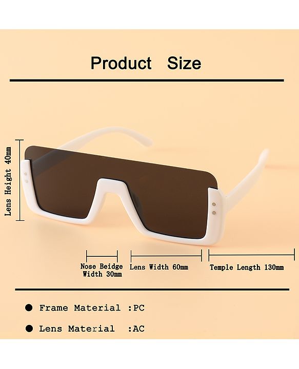 Babyhug 12 cm Baby Unisex Sunglasses Lightweight Frame - White