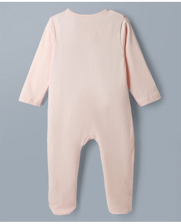 Babyhug Disney Preemie Interlock Knit Full Sleeves Sleep Suit with Minnie Mouse Print Pack of 2 - Pink