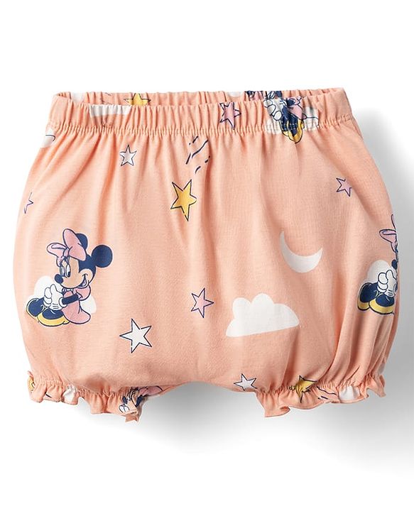 Babyhug Disney Interlock Knit  Bloomers with Minnie Mouse Graphics Pack of 2 - Pink