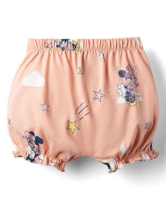 Babyhug Disney Interlock Knit  Bloomers with Minnie Mouse Graphics Pack of 2 - Pink
