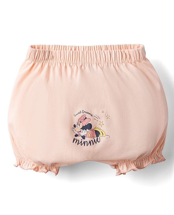 Babyhug Disney Interlock Knit  Bloomers with Minnie Mouse Graphics Pack of 2 - Pink