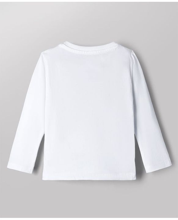 Babyhug Disney Single Jersey Knit Full Sleeves T-Shirt & Pyjama Night Suit with Marie Graphic - White