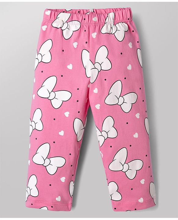 Babyhug Disney Single Jersey Knit Full Sleeves T-Shirt & Pyjama Night Suit with Marie Graphic - White