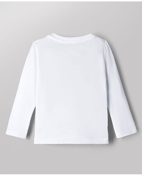 Babyhug Disney Single Jersey Knit Full Sleeves T-Shirt & Pyjama Night Suit with Marie Graphic - White