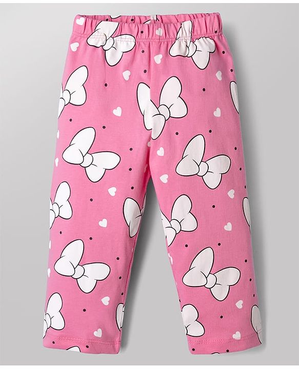Babyhug Disney Single Jersey Knit Full Sleeves T-Shirt & Pyjama Night Suit with Marie Graphic - White