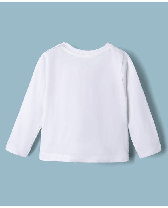 Babyhug Single Jersey Knit Full Sleeves T-Shirt & Pyjama Night Suit with Minnie & Daisy Print - White