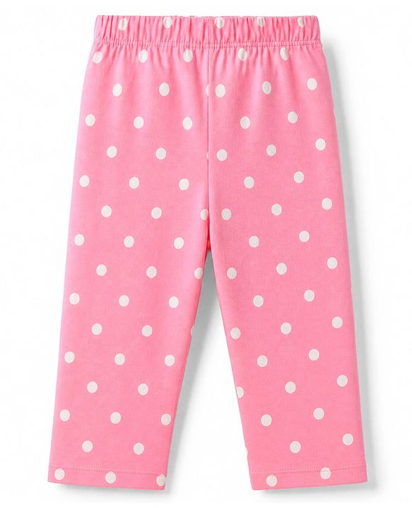 Babyhug Disney 100% Cotton Single Jersey Knit Full Sleeves T-Shirt & Pyjama Night Suit with Mickey Minnie Mouse Graphics - Sea Green