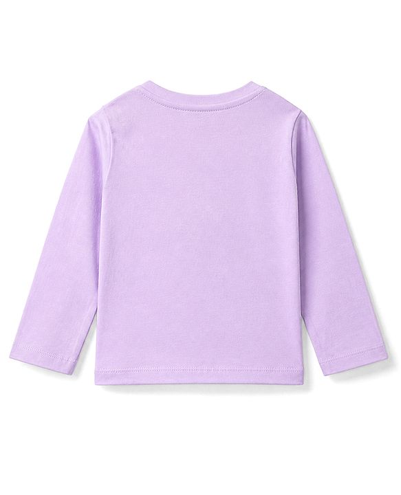 Babyhug Disney 100% Cotton Single Jersey Knit Full Sleeve T-Shirt Pyjama Night Suit With Minnie & Friends Graphic in Purple