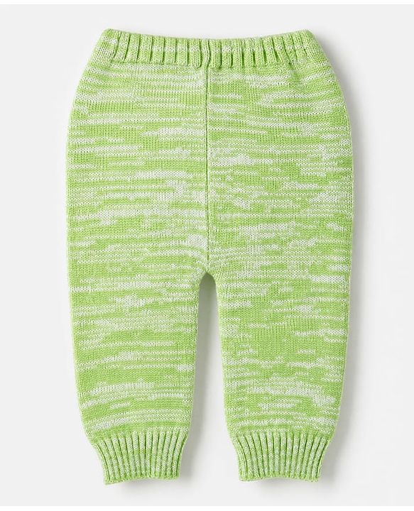 Babyhug Cable Knit Full Sleeves Sweater Set - Limegreen