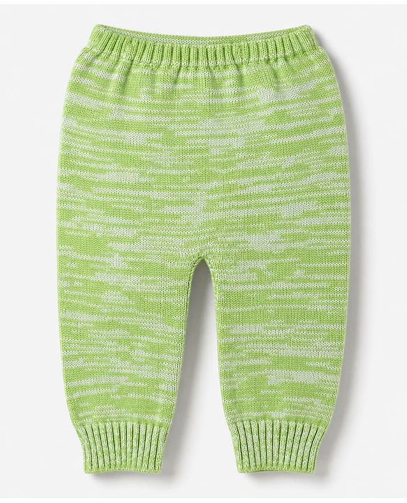 Babyhug Cable Knit Full Sleeves Sweater Set - Limegreen