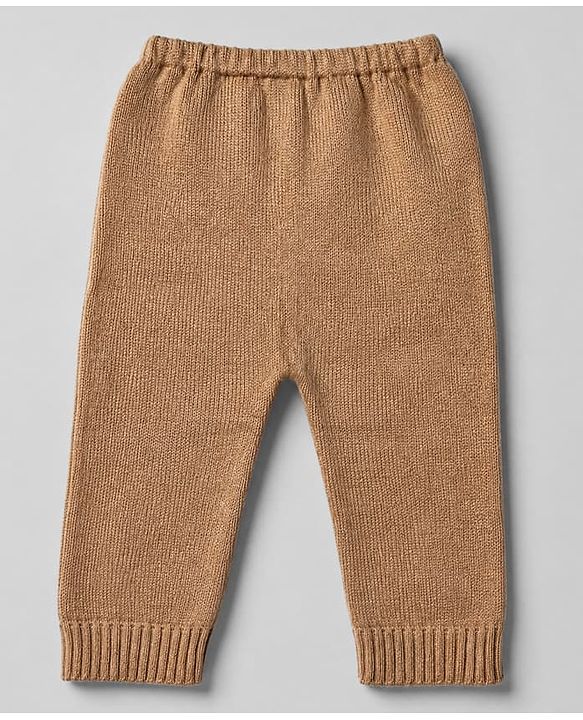 Babyhug Knit Pullover and Pant Sweater Set with Full Sleeves and Striped Pattern - Brown