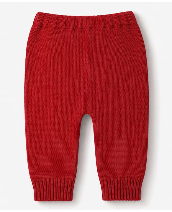 Babyhug  Knit Full Sleeves Striped Sweater Set - Rust Orange