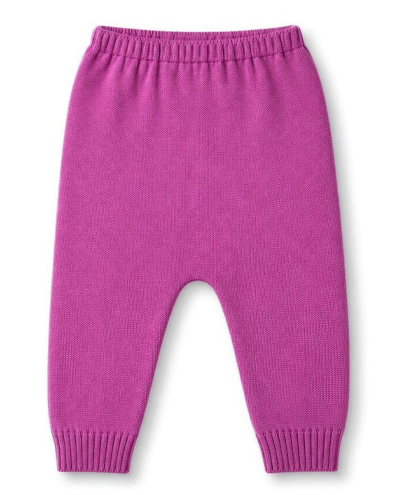 Babyhug Knit Full Sleeves Sweater Set with Polka Dots - Pink