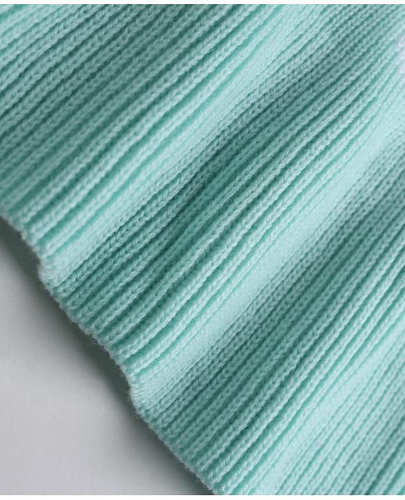 Babyhug Knit Full Sleeves Sweater Set with Polka Dots Design - Sea Green