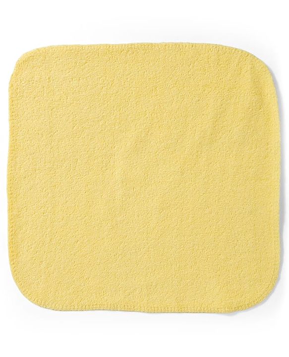 Babyhug 100% Cotton Knit Striped Hand & Face Towels Pack of 6 - Yellow & White
