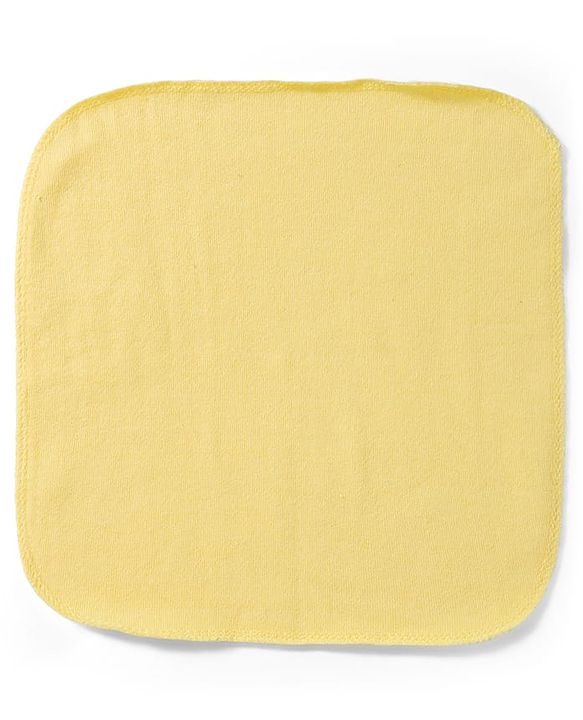 Babyhug 100% Cotton Knit Striped Hand & Face Towels Pack of 6 - Yellow & White