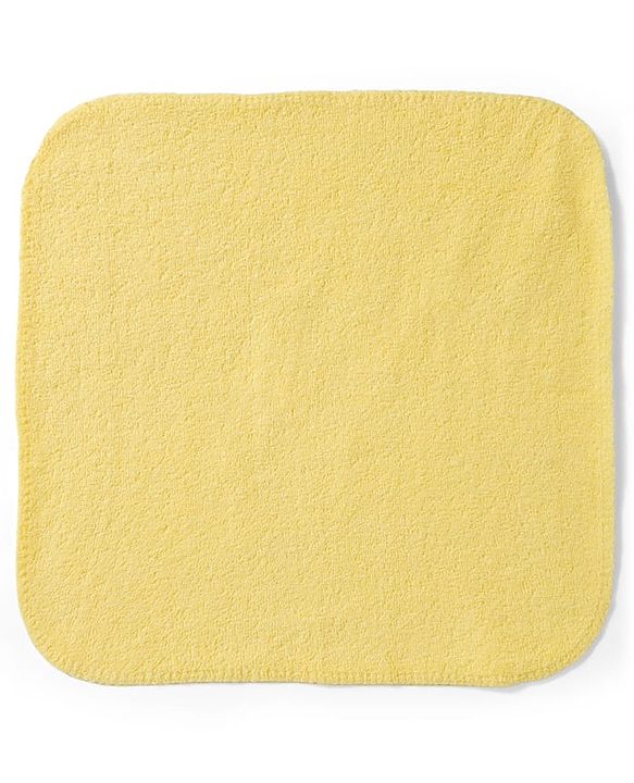 Babyhug 100% Cotton Knit Striped Hand & Face Towels Pack of 6 - Yellow & White