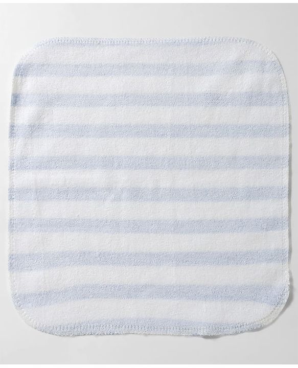 Babyhug 100% Cotton Knit Striped Hand & Face Towels Pack of 6 - Yellow, White & Blue